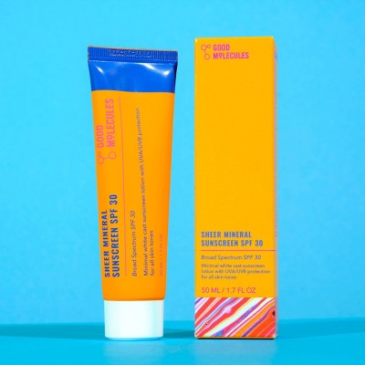 Good Molecules Sheer Mineral Face Sunscreen SPF 30 1.7 fl oz - Imperfect Box