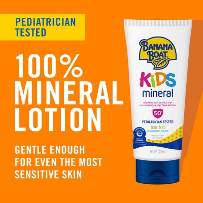 Banana Boat Kids Mineral 100 % Lotion SPF 50+ 6oz - Imperfect Container