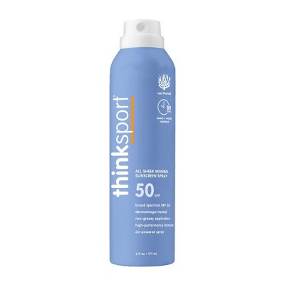 thinksport All Sheer Mineral Sunscreen Spray SPF 50 6oz - New