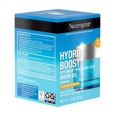 Neutrogena Hydro Boost City Shield Water Face Gel with SPF 25 1.7oz - Missing Box