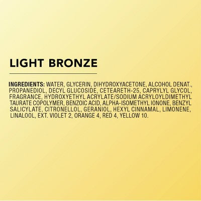 Jergens Glow Instant Moisturizing Self Tanner Tanning Foam Light Bronze Tan 6 fl oz - New
