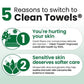 Clean Skin Club Towels for Sensitive Skin XL 50ct - Imperfect Box