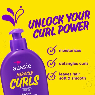 Aussie Miracle Curls with Coconut Oil Detangling Milk Treatment 6.7 fl oz - New