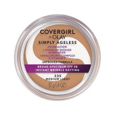 COVERGIRL + Olay Simply Ageless Wrinkle Defying Foundation Compact 0.4oz - Imperfect Container