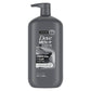 Dove Men+Care Charcoal + Clay Purifying Body; Face Wash Pump Sulfate Free 30 fl oz - New