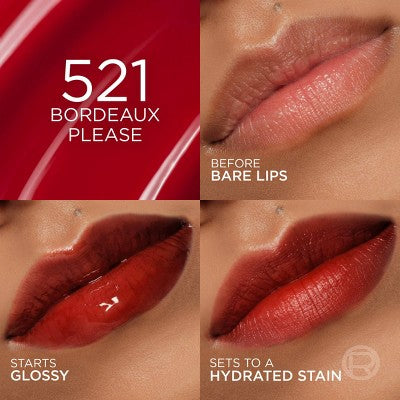 L'Oreal Paris Paradise Hyaluron Tint Lip Stain Serum 521 Bordeaux Please 0.16 fl oz - Imperfect Container