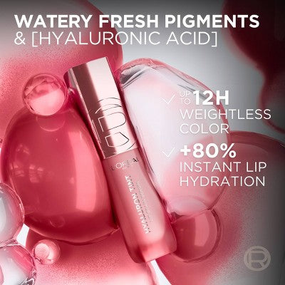 L'Oreal Paris Paradise Hyaluron Tint Lip Stain Serum 521 Bordeaux Please 0.16 fl oz - Imperfect Container