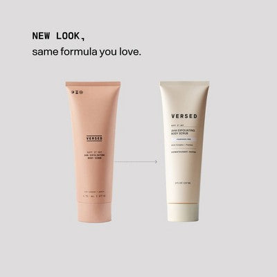 Versed Buff It Out AHA Unscented Exfoliating Body Scrub 8 fl oz - Imperfect Container