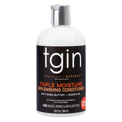 TGIN Triple Moisture Rich Replenishing Conditioner For Natural Hair with Shea Butter and Argan Oil  13 fl oz - Imperfect Container