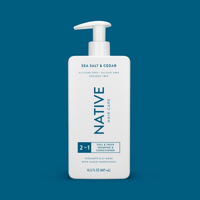 Native Sea Salt & Cedar  2-in-1 Shampoo & Conditioner  16.5 fl oz - New