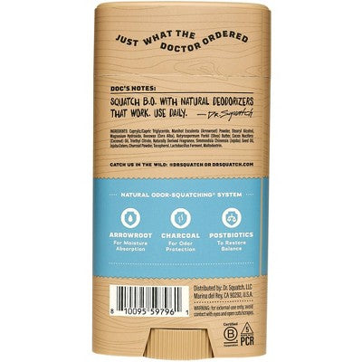 DR. SQUATCH Men's Natural Solid Deodorant Coastal Mist 2.65oz - Imperfect Container