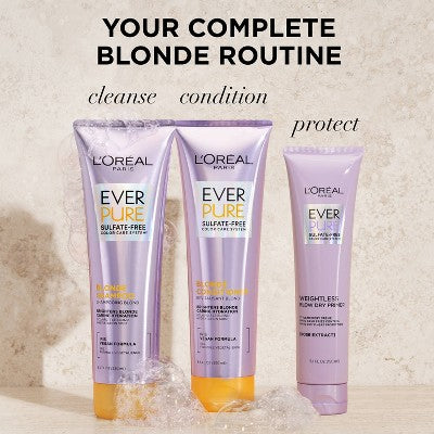 L'Oreal Paris EverPure Sulfate Free Blonde Shampoo 8.5 fl oz - Imperfect Container