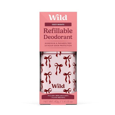 Wild Cosmetics Bow Case & Cozy Nights Deodorant Refills 1.4oz/2ct - Imperfect Box