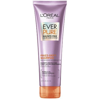 L'Oreal Paris EverPure Frizz-Defy Shampoo with Marula Oil 8.5 fl oz - Imperfect Container