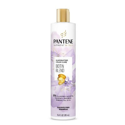 Pantene Illuminating Biotin Shampoo, Nutrient Blends 9.6 fl oz - New