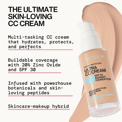 Pacifica Ultra CC Cream Radiant Foundation Warm/Light 1 fl oz - Imperfect Box