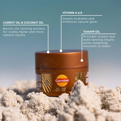 Carroten Gold Shimmer Intensive Tanning Gel Mini 1.7 fl oz - Imperfect Container