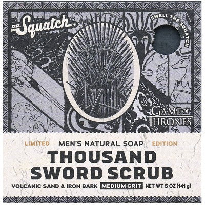 DR. SQUATCH Men's All Natural Bar Soap Thousand Sword Scrub 5oz - Imperfect Box