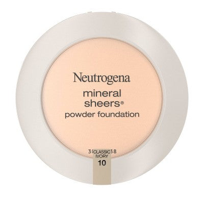 Neutrogena Mineral Sheers Compact Powder Foundation 10 Classic Ivory 0.34oz - Imperfect Container