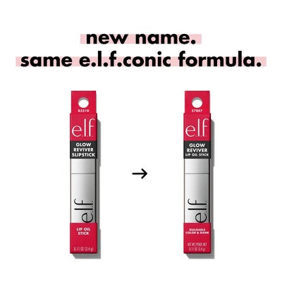 e.l.f. Glow Reviver Lip Oil Stick Cherry on Top 0.11oz - Imperfect Box