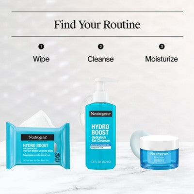 Neutrogena Hydro Boost Facial Cleanser Wipes 50ct - Imperfect Box