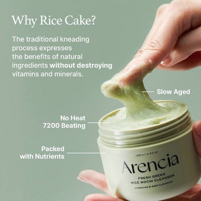Arencia Fresh Green Rice Mochi Facial Cleanser 3.52oz - New