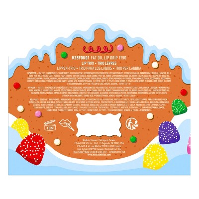 NYX Professional Makeup Fat Oil Lip Drip Holiday Trio Lip Gloss 3 pc - Imperfect Box