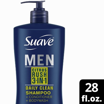 Suave Men Professionals 3 in 1 Shampoo + Conditioner + Body Wash, Citrus Rush 28 fl oz - New