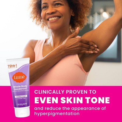 Lume Whole Body Women's Invisible Cream Tube Deodorant Lavender Sage Scent 2.2oz - New