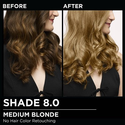 Garnier Olia Oil Permanent Hair Color 8.0 Medium Blonde 1 kit 6.3 fl oz - Imperfect Box