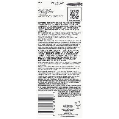 L'Oreal Paris Voluminous Panorama Lengthening Mascara 703 Waterproof Black 0.33 fl oz - New