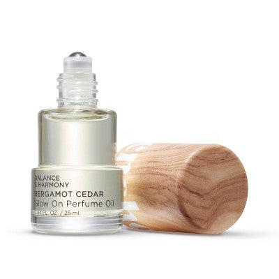 Being Frenshe Glow On Roll-On Fragrance with Essential Oils Earthy Bergamot Cedar 0.84 fl oz - Imperfect Container
