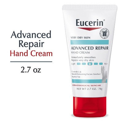 Eucerin Advanced Repair Hand Cream Unscented 2.7oz/1ct - New