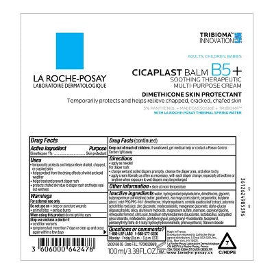 La Roche Posay Cicaplast B5 OTC Soothing Therapeutic Muti-Purpose Cream 3.38 fl oz - Imperfect Container