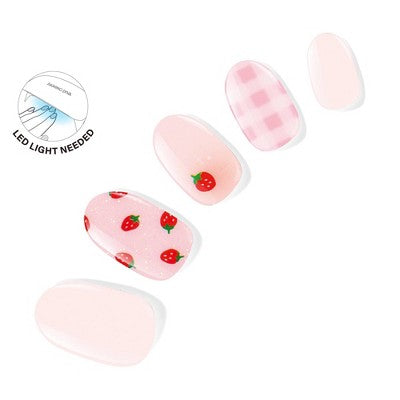 Dashing Diva Limited Edition Glaze Semi-Cured Gel Nail Polish Strips Central Park Picnic 32ct - New