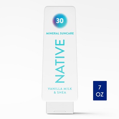 Native Mineral Sunscreen with Zinc Oxide Vanilla Milk & Shea SPF 30 7oz - Imperfect Container