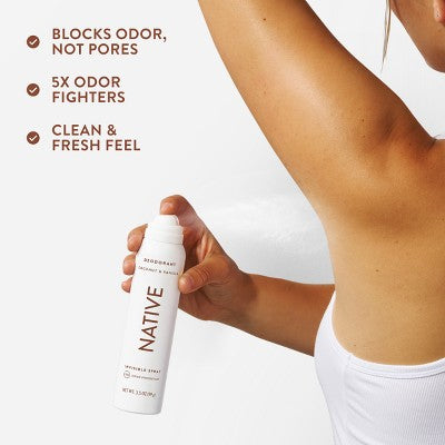 Native Spray Deodorant for Women & Men Coconut & Vanilla 3.5oz - Imperfect Container