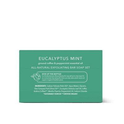 Olivia Care Travel Eucalyptus Mint Exfoliating Bar Soap Set 1.7oz/5ct - Imperfect Box