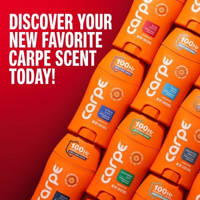 Carpe Men's 100H Sweat & Odor Control Antiperspirant Deodorant Citrus & Cedar 1.76oz - Imperfect Container