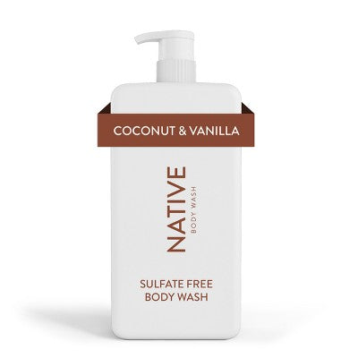 Native Sulfate Free Body Wash Coconut; Vanilla 36 fl oz - Imperfect Container