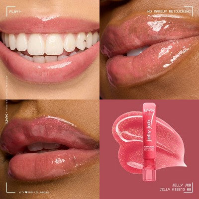 NYX Professional Makeup Jelly Job Peptide Lip Gloss 08 Jelly Kiss'd 0.25 fl oz - New