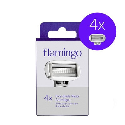 Flamingo Women's Razor Blade Refills 5-Blade Refill Cartridges 4ct - Imperfect Box