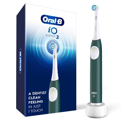 Oral-B iO Series 2 Electric Toothbrush Timer Multiple Brush Modes/Brush Head Forest Green - New