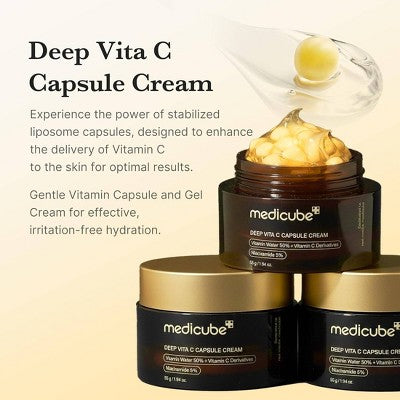 medicube Deep Vita C Capsule Cream Korean Skincare 1.94oz - Imperfect Box
