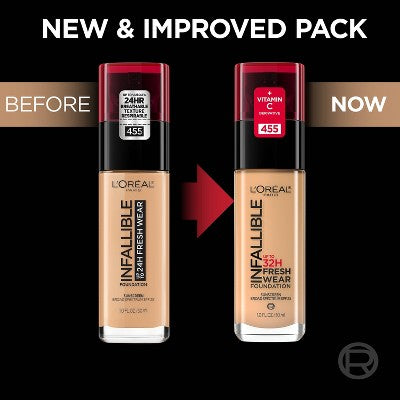 L'Oreal Paris Infallible 32HR Fresh Wear Foundation SPF 25 450 Rose Beige 1 fl oz - New