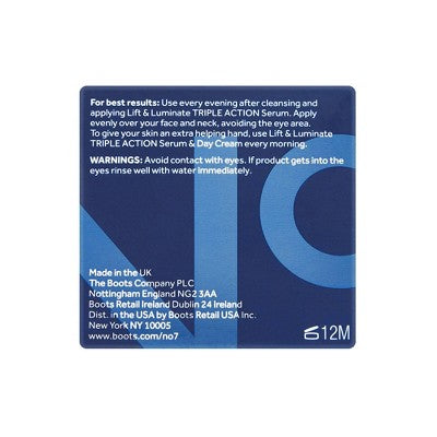 No7 Lift Luminate Triple Action Night Cream 1.69 fl oz - Imperfect Box