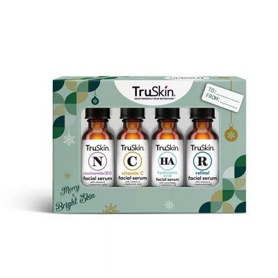 TruSkin Holiday Facial Serum Skincare Gift Set 0.4 fl oz/4ct - New