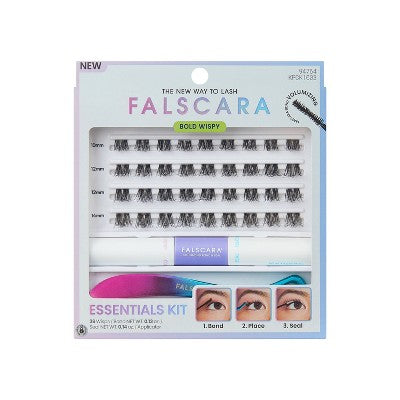 Falscara Essentials Lash Extension Kit Bold Wispy Lash Clusters 36ct - Imperfect Box