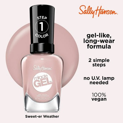 Sally Hansen Miracle Gel Nail Polish Sweeter Weather 0.5 fl oz - Imperfect Container