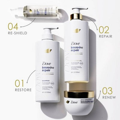 Dove Beauty Intensive Repair Therapy 10-in-1 Serum Hair Mask 9.2oz - Imperfect Container